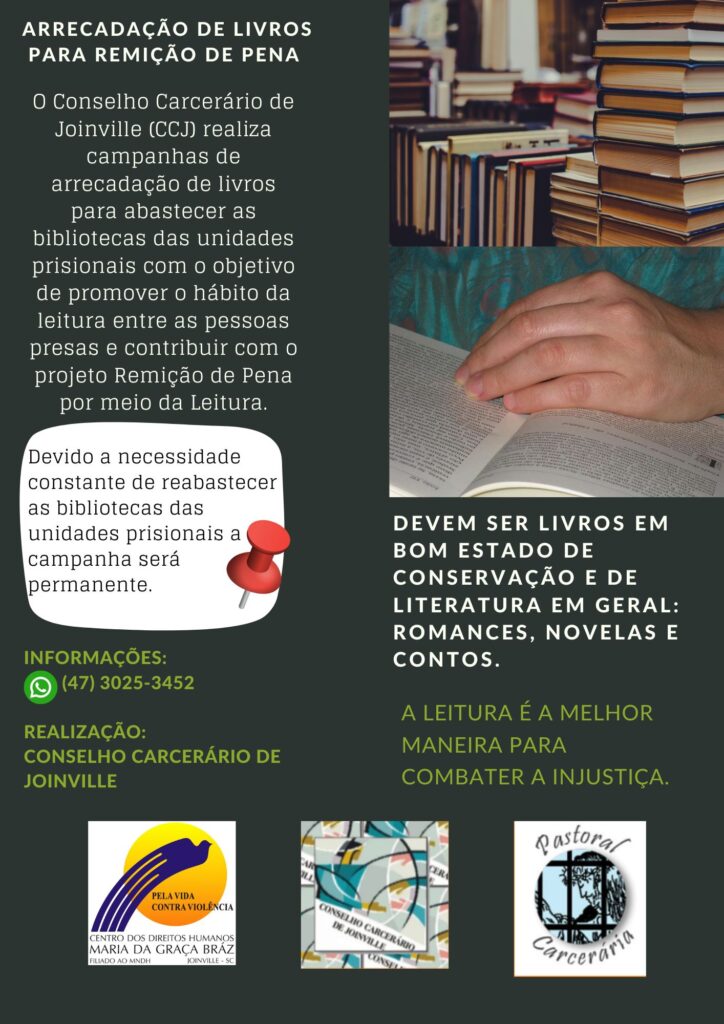 Arrecadação de livros para remição de pena